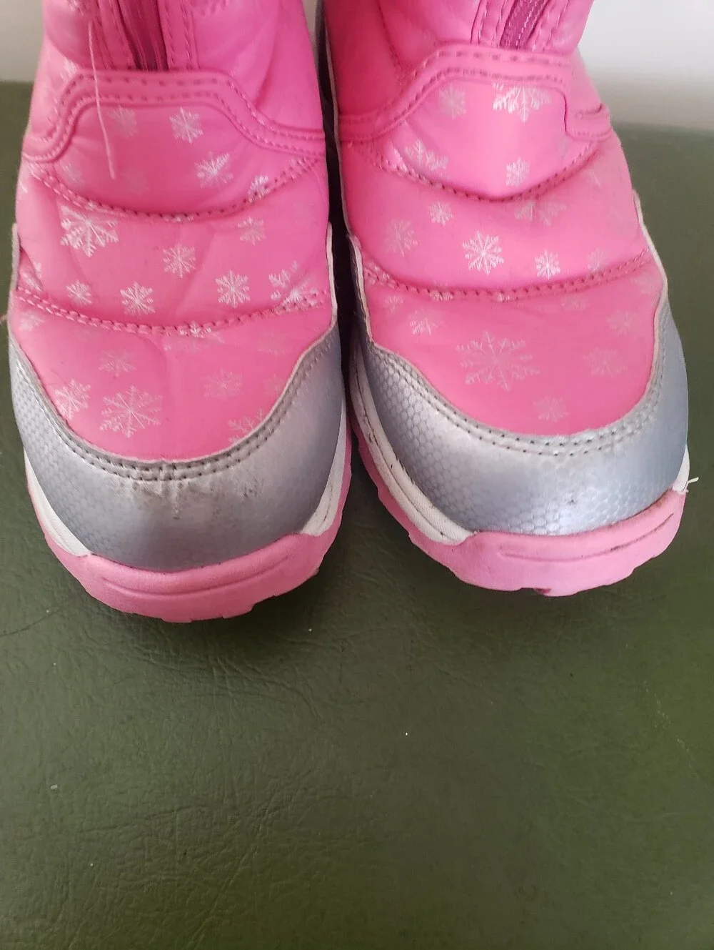 Kids Wonder Nation Pink And Silver Snowflake Winter Snow Boots 4